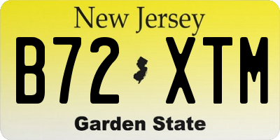 NJ license plate B72XTM