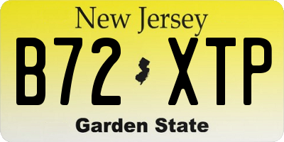 NJ license plate B72XTP