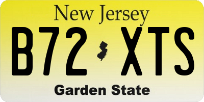 NJ license plate B72XTS