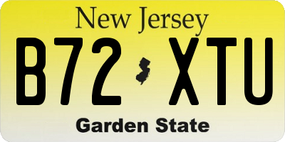 NJ license plate B72XTU