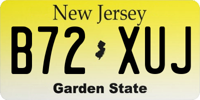 NJ license plate B72XUJ