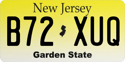 NJ license plate B72XUQ