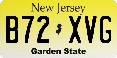 NJ license plate B72XVG