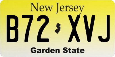 NJ license plate B72XVJ