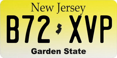 NJ license plate B72XVP