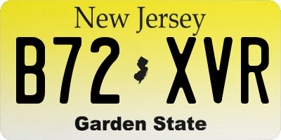 NJ license plate B72XVR