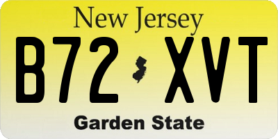 NJ license plate B72XVT