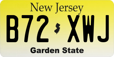 NJ license plate B72XWJ