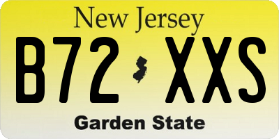 NJ license plate B72XXS