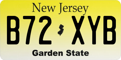 NJ license plate B72XYB