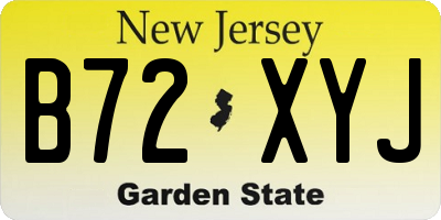 NJ license plate B72XYJ