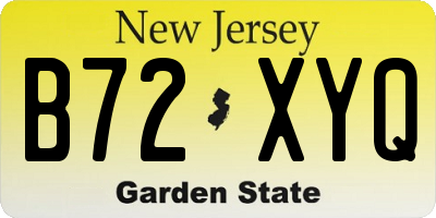 NJ license plate B72XYQ