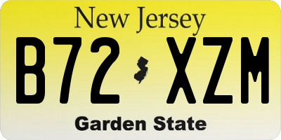 NJ license plate B72XZM
