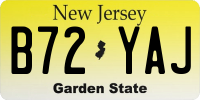 NJ license plate B72YAJ