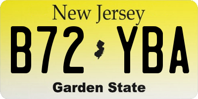 NJ license plate B72YBA