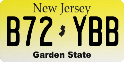 NJ license plate B72YBB