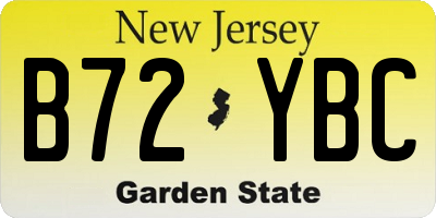 NJ license plate B72YBC