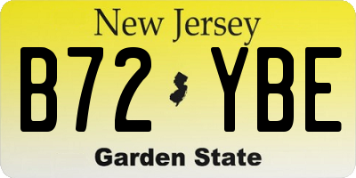 NJ license plate B72YBE
