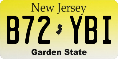 NJ license plate B72YBI