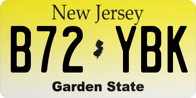 NJ license plate B72YBK