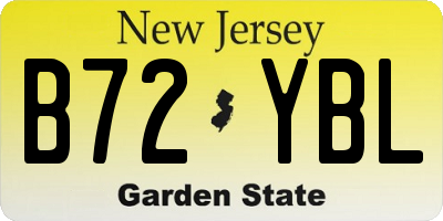 NJ license plate B72YBL