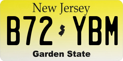 NJ license plate B72YBM