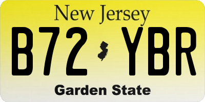 NJ license plate B72YBR