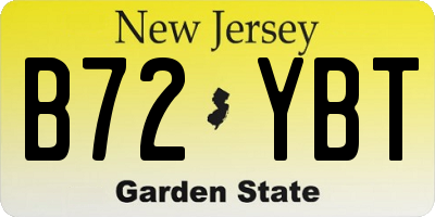 NJ license plate B72YBT