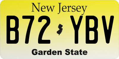 NJ license plate B72YBV