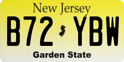 NJ license plate B72YBW