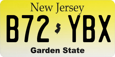 NJ license plate B72YBX
