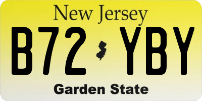 NJ license plate B72YBY
