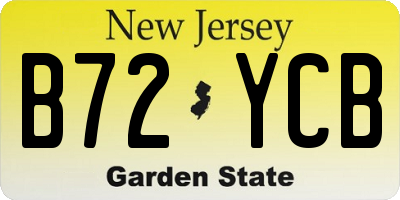 NJ license plate B72YCB
