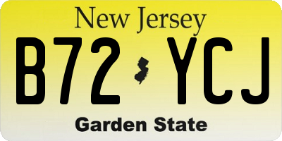 NJ license plate B72YCJ
