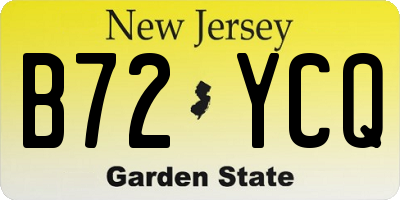 NJ license plate B72YCQ