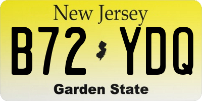 NJ license plate B72YDQ
