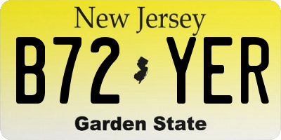 NJ license plate B72YER