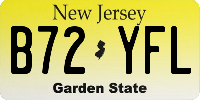 NJ license plate B72YFL