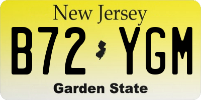 NJ license plate B72YGM