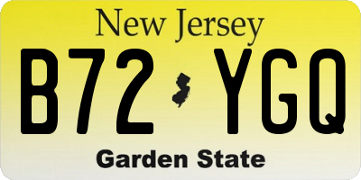 NJ license plate B72YGQ