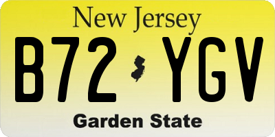 NJ license plate B72YGV