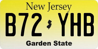 NJ license plate B72YHB