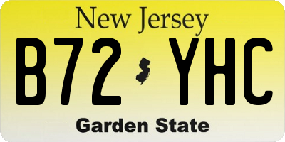 NJ license plate B72YHC