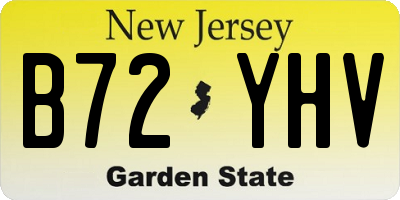 NJ license plate B72YHV