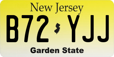 NJ license plate B72YJJ