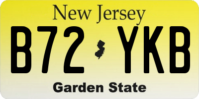 NJ license plate B72YKB