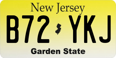 NJ license plate B72YKJ
