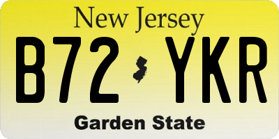NJ license plate B72YKR