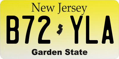 NJ license plate B72YLA
