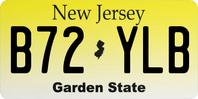 NJ license plate B72YLB